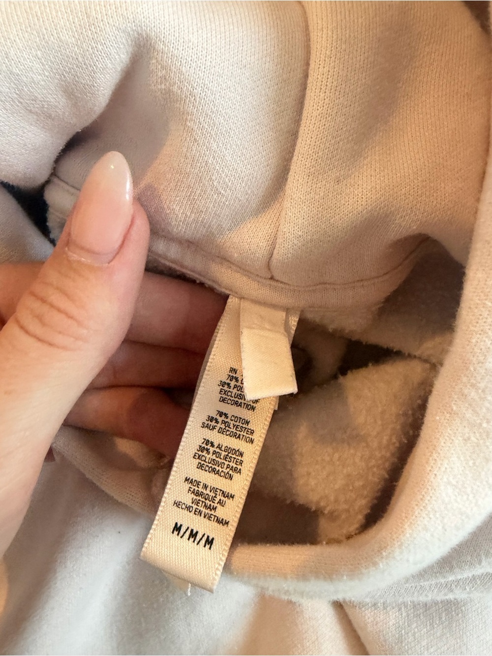 SKIMS Light Beige Hoodie Sweatshirt - Picture 3 of 4